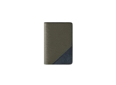 Louis Vuitton Pocket Organizer Taiga Leather "Vert Laurier/Bleu Minuit"