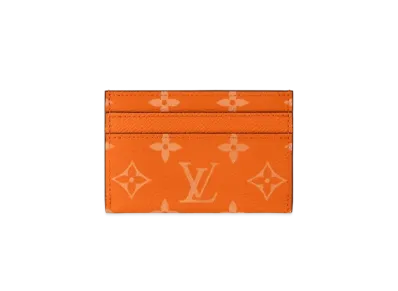 Louis Vuitton Porte Cartes Double Taigarama "Tangerine"
