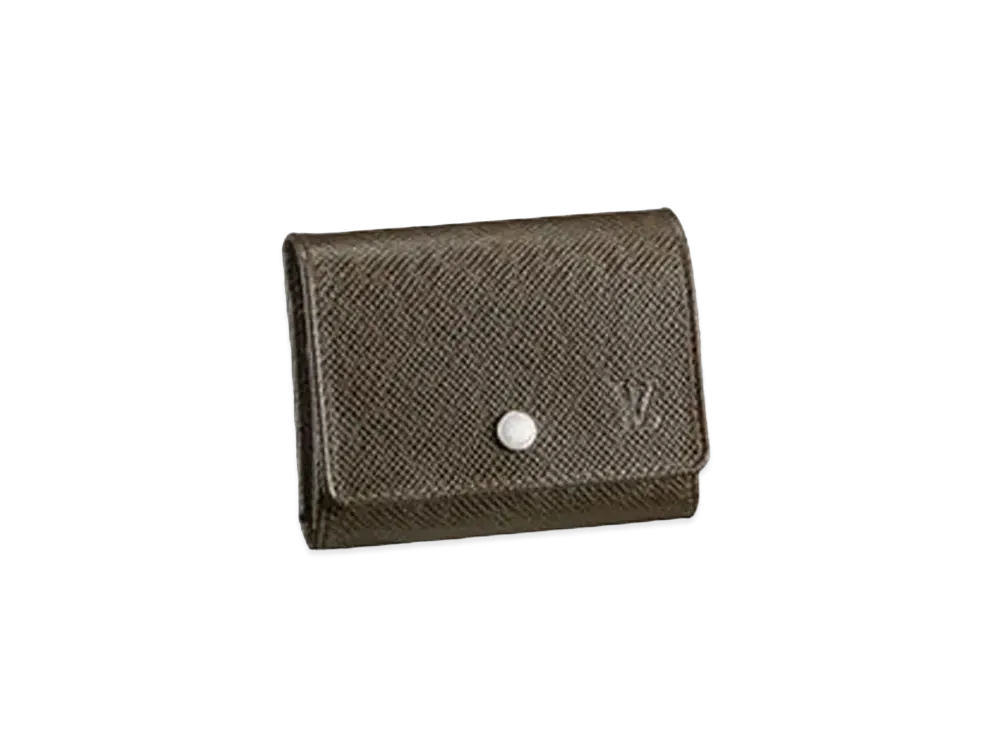 Louis Vuitton Sergei Coin Purse Taiga "Grizzly"