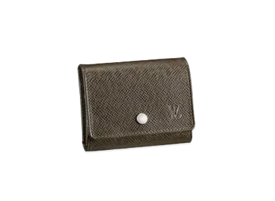Louis Vuitton Sergei Coin Purse Taiga "Grizzly"
