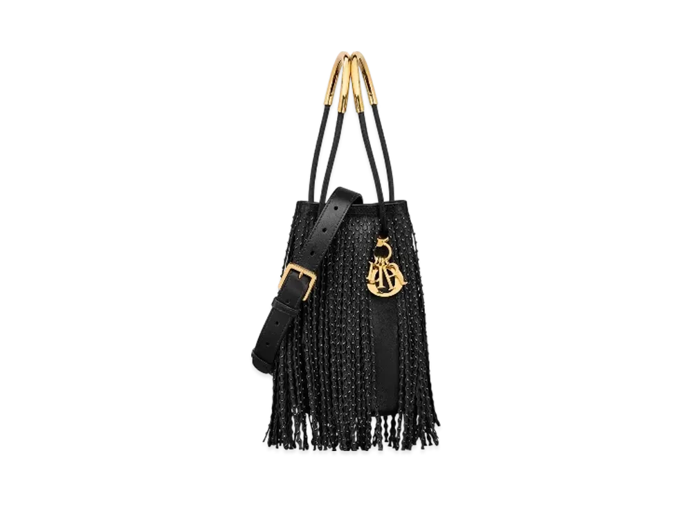 Dior Mini Dior Nolita Bucket Bag Lambskin "Black/Silver"