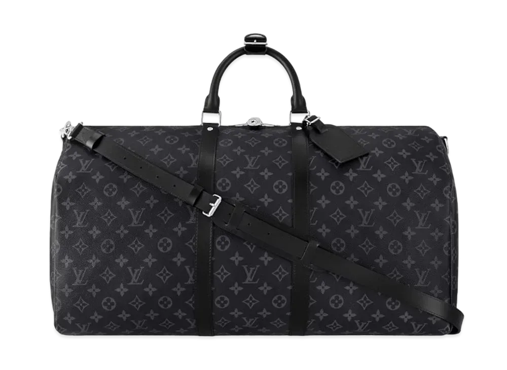 Louis Vuitton Keepall Bandouliere 55 Monogram Eclipse "Grey"