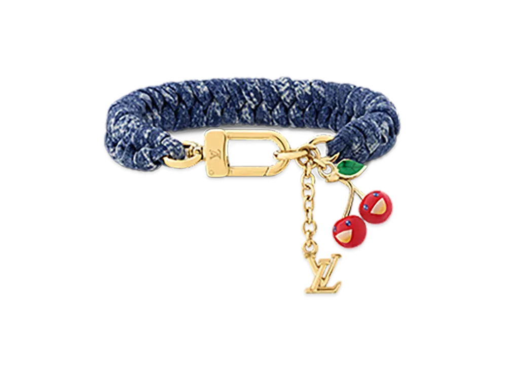 Louis Vuitton x Takashi Murakami Bracelet Monogram Denim Cherry "Denim Blue"