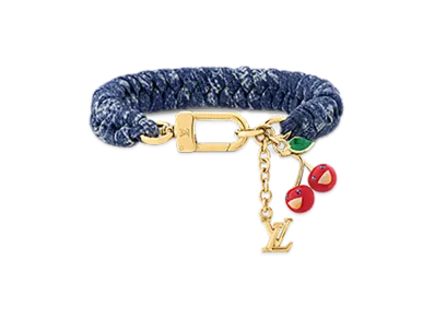 Louis Vuitton x Takashi Murakami Bracelet Monogram Denim Cherry "Denim Blue"