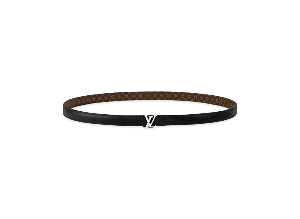 Louis Vuitton Mini LV 15mm Reversible Belt Monogram Canvas LV Initial "Noir"