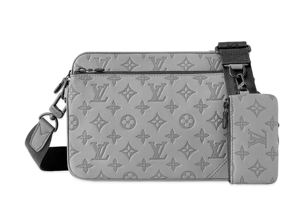 Louis Vuitton Trio Messenger Monogram Shadow "Anthracite Grey"