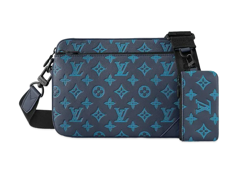 Louis Vuitton Trio Messenger Monogram Shadow "Navy River Blue"