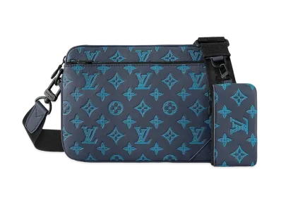 Louis Vuitton Trio Messenger Monogram Shadow "Navy River Blue"