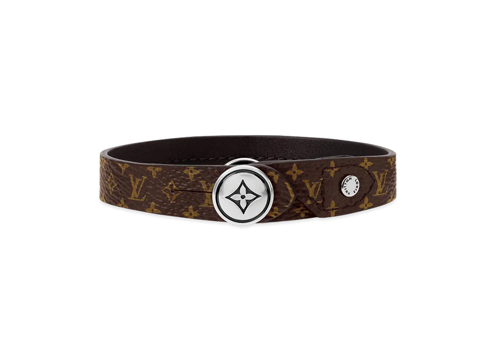 Louis Vuitton Bracelet LV Studs Leather "Dark Brown"
