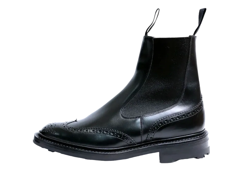 Tricker’s Side Gore Boots 5402R Calf "Black" M4878 Ridgeway Sole