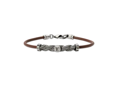 Louis Vuitton Bracelet LV Braid Leather "Brown"