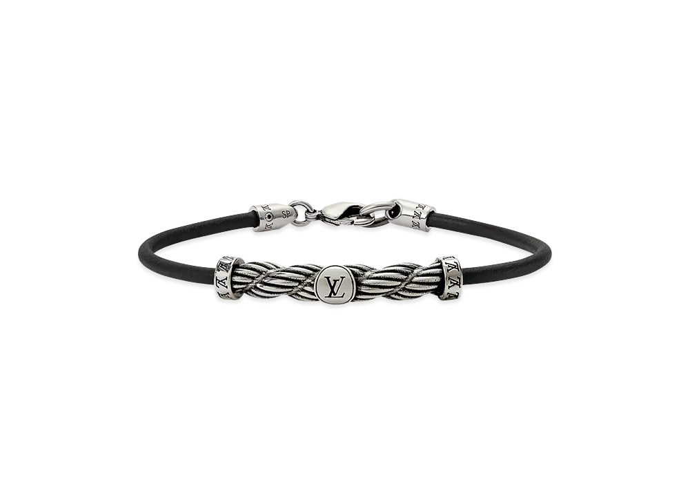 Louis Vuitton Bracelet LV Braid Leather "Noir"