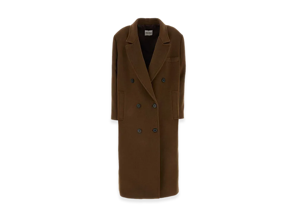 MIU MIU Women's Wool Coat "Brown"