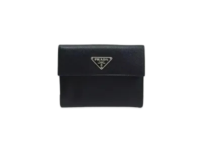 PRADA Saffiano Bi-fold Wallet "Black"