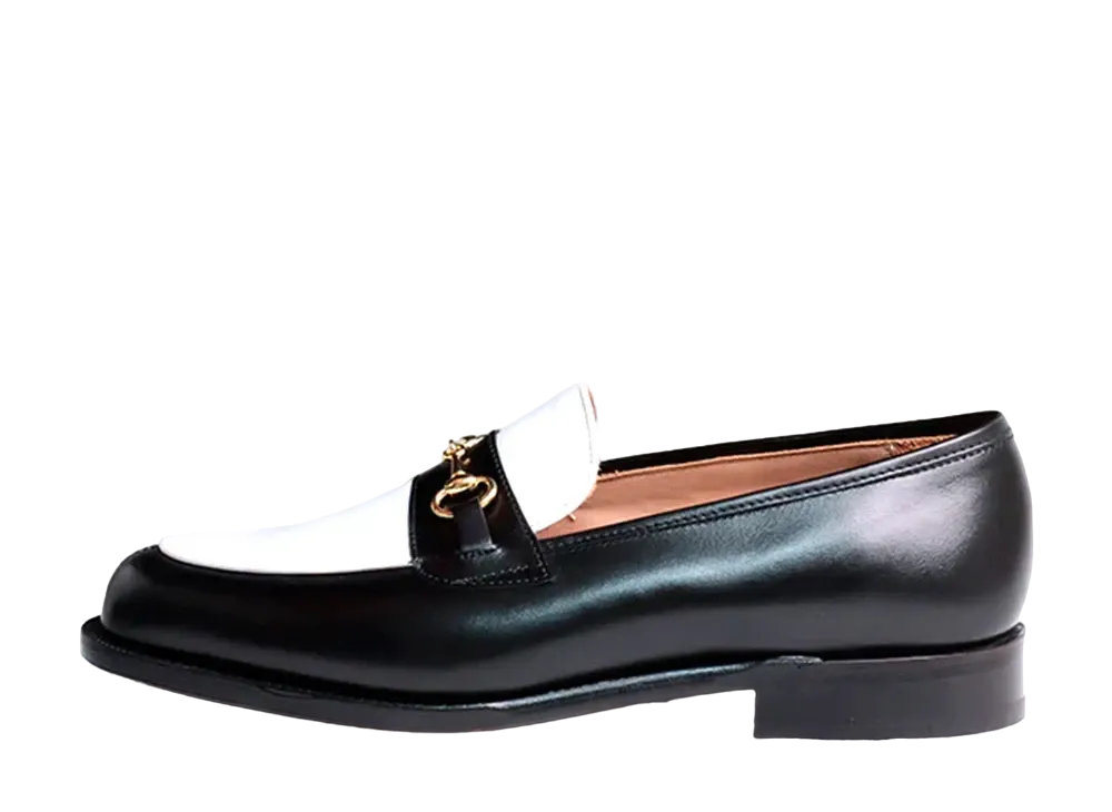 Tricker’s Bit Loafer Calf "Black/White" M5777 Leather Sole