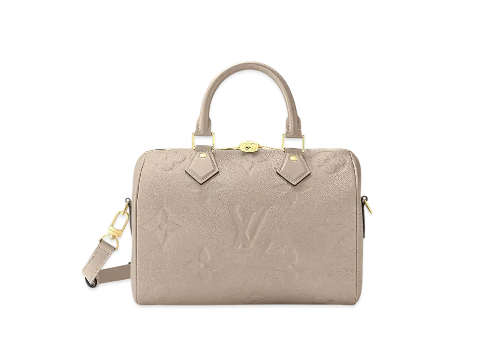 Louis Vuitton Speedy Bandouliere 25 Monogram Empreinte "Turtledove"