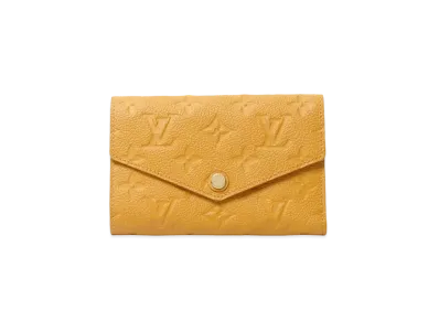 Louis Vuitton Curieux Compact Wallet Monogram Empreinte Leather "Safran"