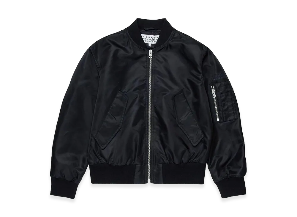 MM6 Maison Margiela Bomber Jacket With Zip "Black"