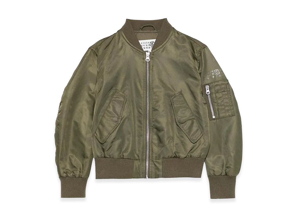 MM6 Maison Margiela Bomber Jacket With Zip "Green"