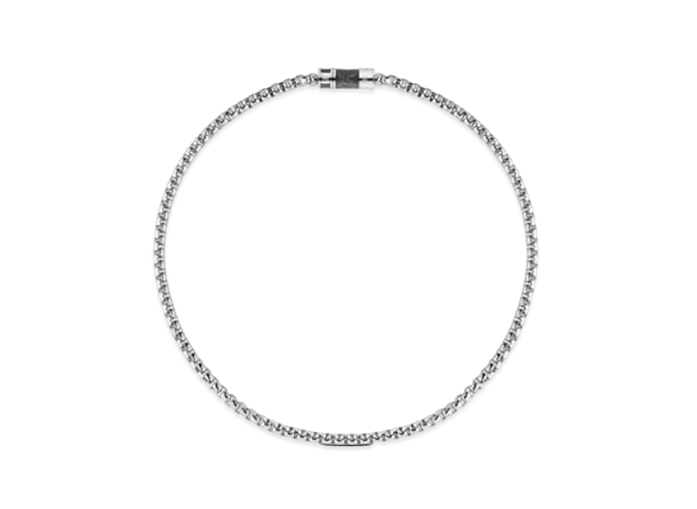 Louis Vuitton Chain Necklace Monogram Eclipse "Silver"