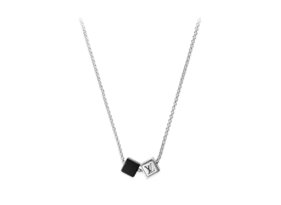 Louis Vuitton Dice Gambling Necklace "Silver"