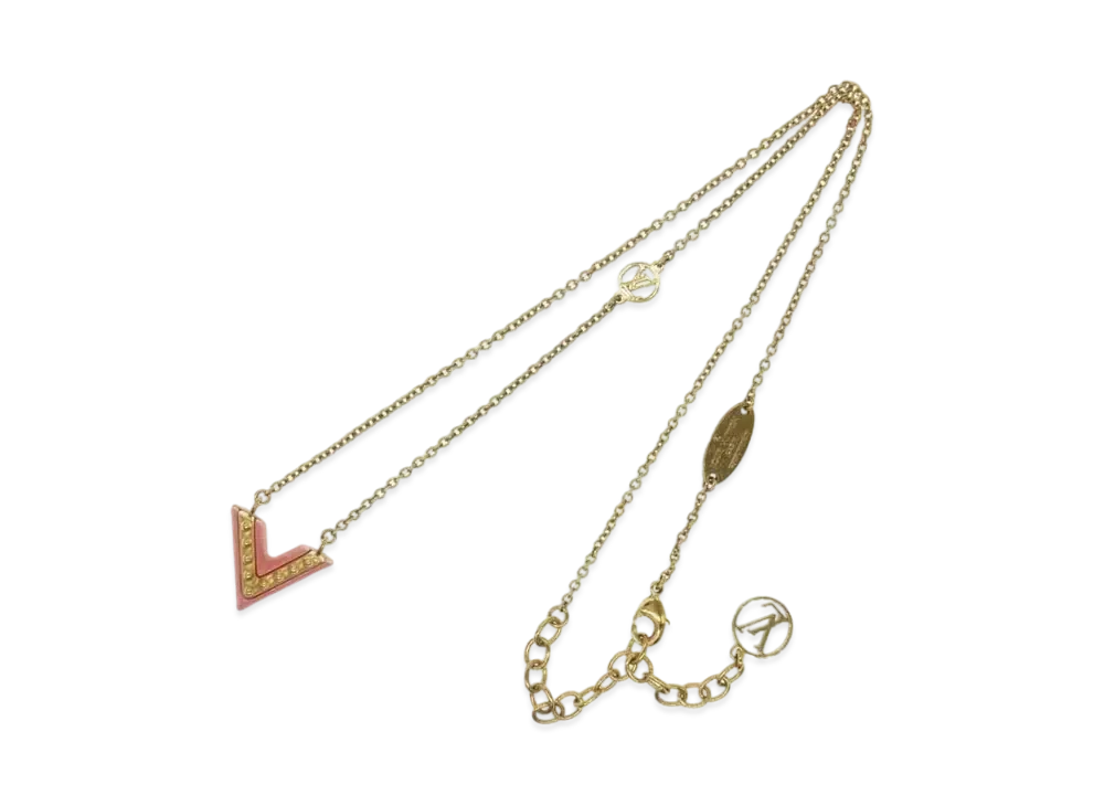 Louis Vuitton Essential V Necklace "Pink/Gold"