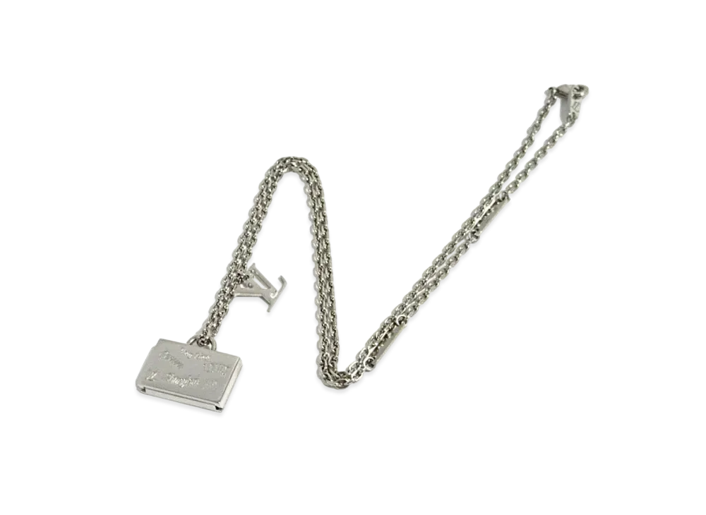 Louis Vuitton LV Aloha Case Necklace "Silver"