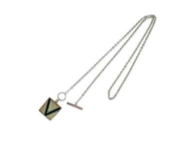Louis Vuitton Pendentif Plate Necklace "Silver"