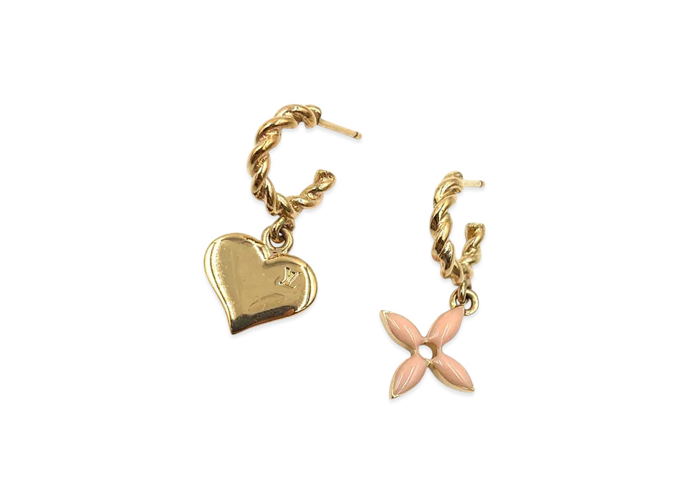 Louis Vuitton Boucles d'Oreilles Sweet Monogram "Gold/Pink"