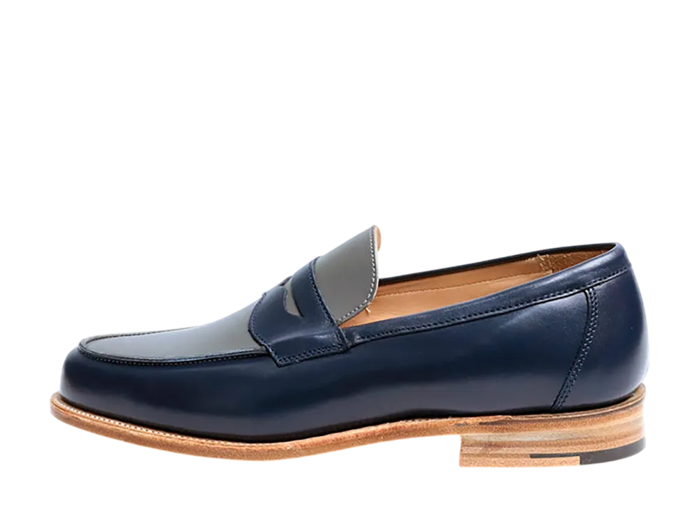 Tricker's M6579 Chicago "Navy & Grey" (Leather Sole)