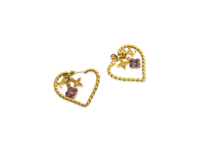 Louis Vuitton Sweet Monogram In My Heart Earrings "Gold"