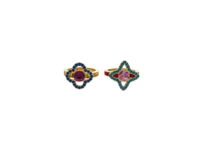 Louis Vuitton Eye Candy Ring Set "Gold/Multicolor"