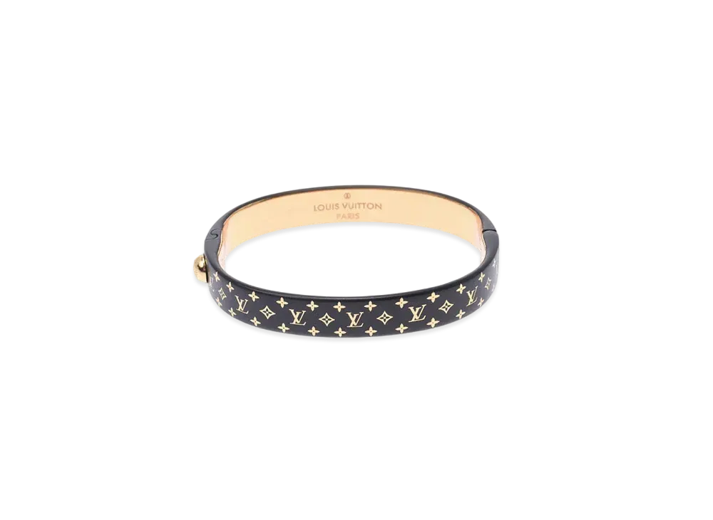 Louis Vuitton Rigid Nanogram Bracelet "Noir"