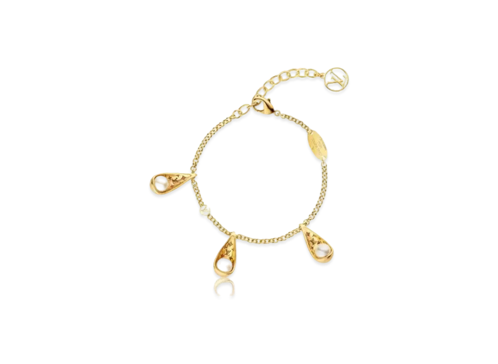 Louis Vuitton Collier Pearly Gram Bracelet "Gold"