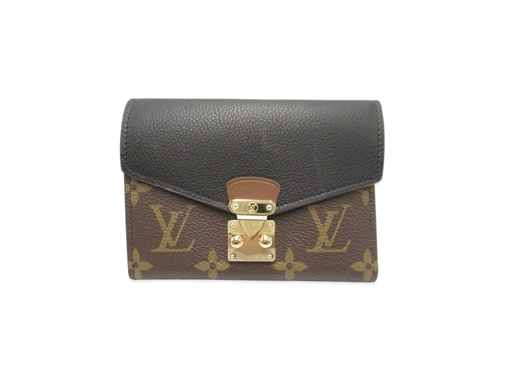 Louis Vuitton Portefeuille Pallas Compact Monogram Canvas "Noir/Brown"