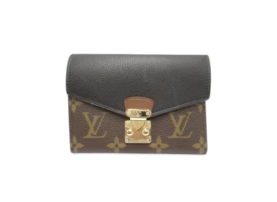 Louis Vuitton Portefeuille Pallas Compact Monogram Canvas "Noir/Brown"