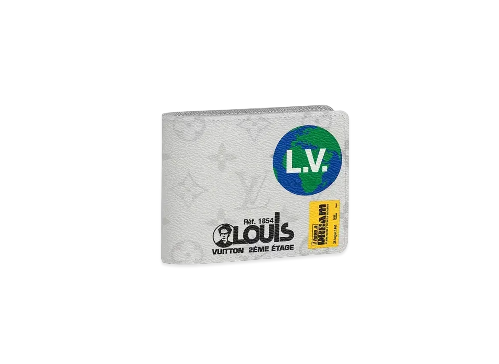 Louis Vuitton Multiple Wallet Monogram Logo Story "Blanc"