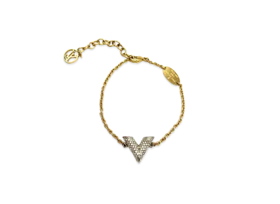 Louis Vuitton Essential V Strass Bracelet "Gold"