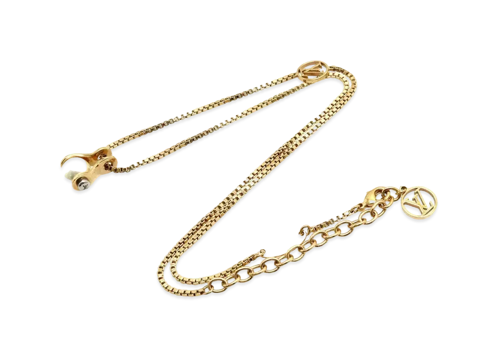 Louis Vuitton LV Speedy Pearl Necklace "Gold"