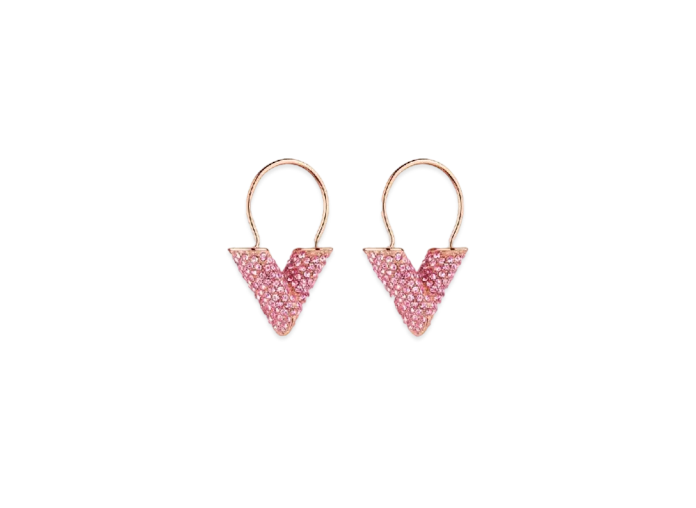 Louis Vuitton Essential V Strass Earrings "Pink"