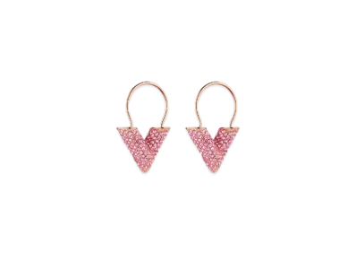 Louis Vuitton Essential V Strass Earrings "Pink"
