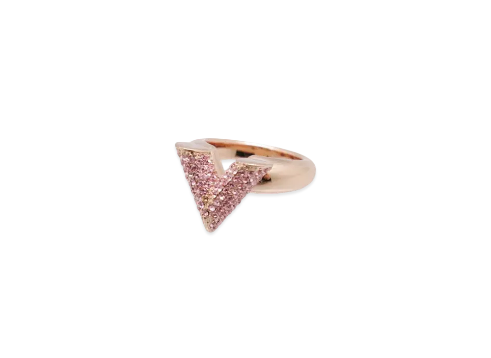 Louis Vuitton Essential V Strass Ring "Pink"