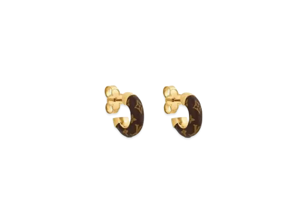 Louis Vuitton Wild LV Mini Hoop Earrings "Gold"
