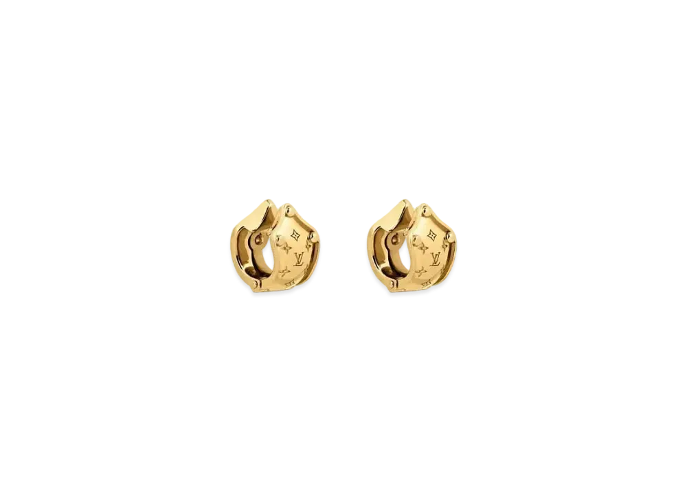 Louis Vuitton Nanogram Clip Earrings "Gold"