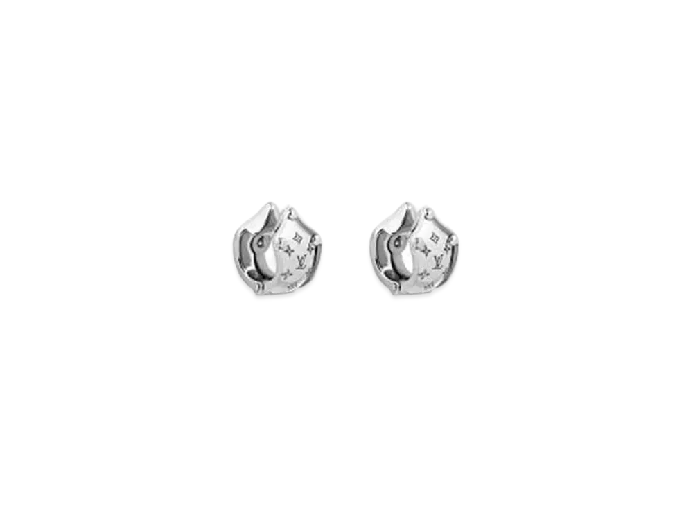 Louis Vuitton Nanogram Clip Earrings "Silver"