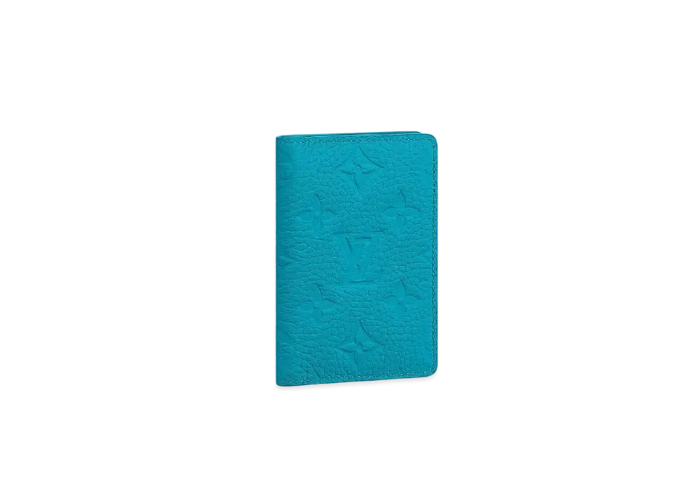 Louis Vuitton Pocket Organizer Monogram Taurillon "Turquoise"