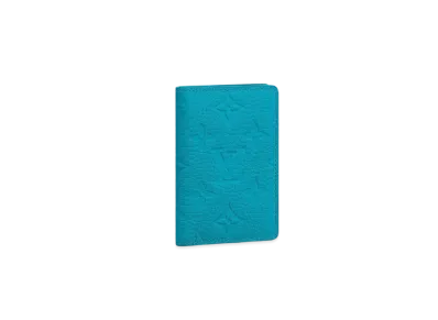 Louis Vuitton Pocket Organizer Monogram Taurillon "Turquoise"