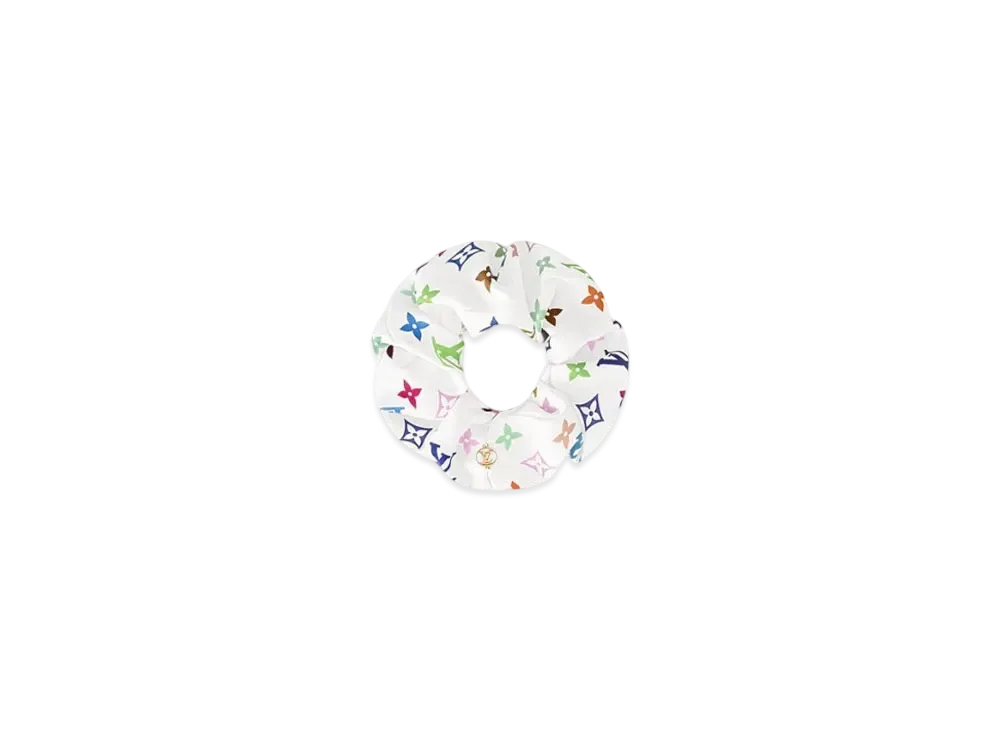 Louis Vuitton x Takashi Murakami Monogram Multicolor Chouchou "Blanc"