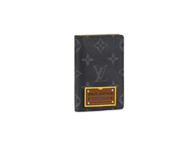 Louis Vuitton Pocket Organizer Monogram Eclipse Gaston Label "Yellow"