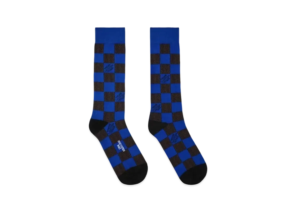 Louis Vuitton Damier Pop Socks "Blue"